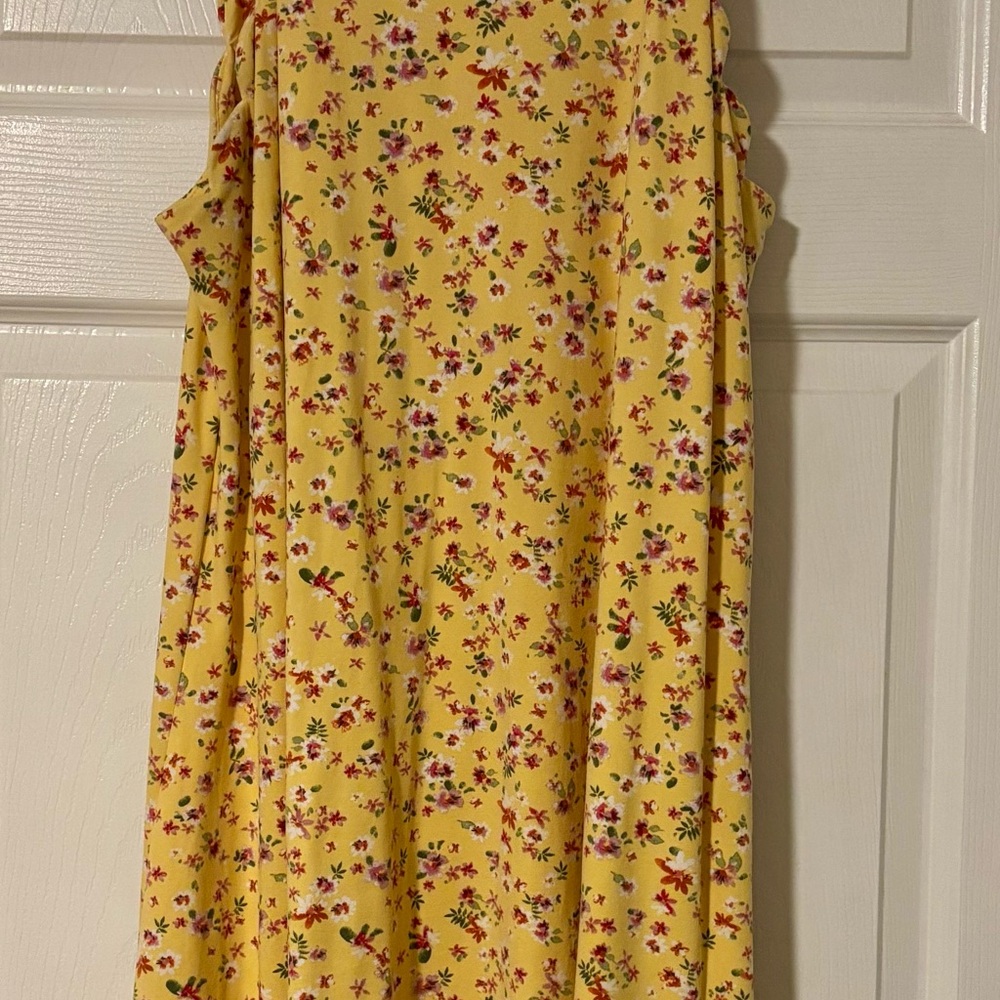 Floral Yellow Midi Dress - Picture 2 of 7